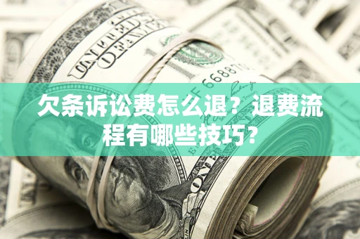 北京欠条诉讼费怎么退？退费流程有哪些技巧？